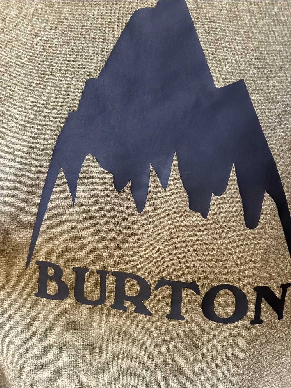 Burton Olive Green Crewneck Sweatshirt with Mountain Logo
